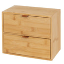 Organizador de Bambú con 2 Cajones 25x14x20 cm