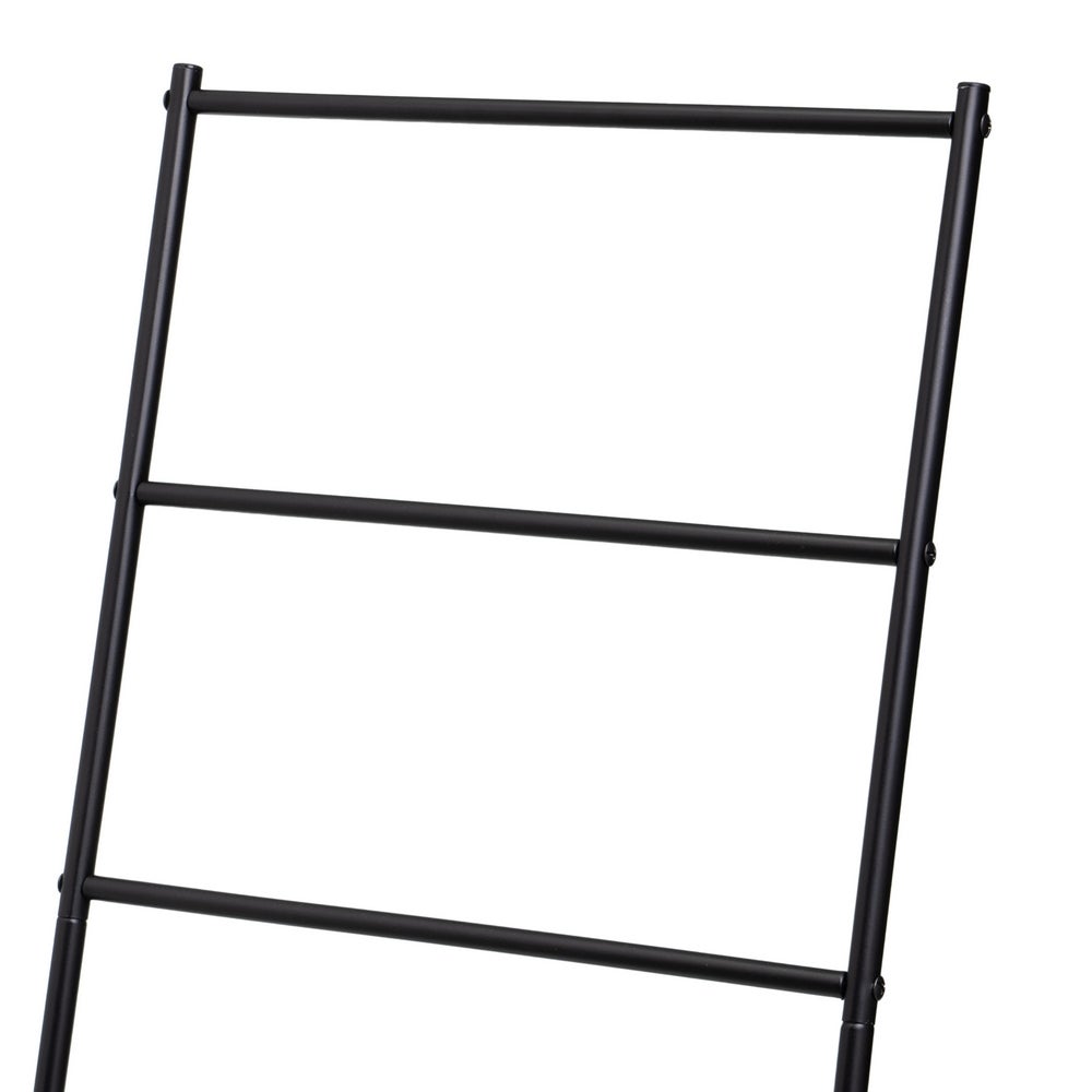 Toallero de pie moderno de 3 brazos de metal negro de 46x35x82 cm