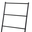Toallero de pie moderno de 3 brazos de metal negro de 46x35x82 cm