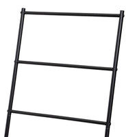 Toallero de pie moderno de 3 brazos de metal negro de 46x35x82 cm