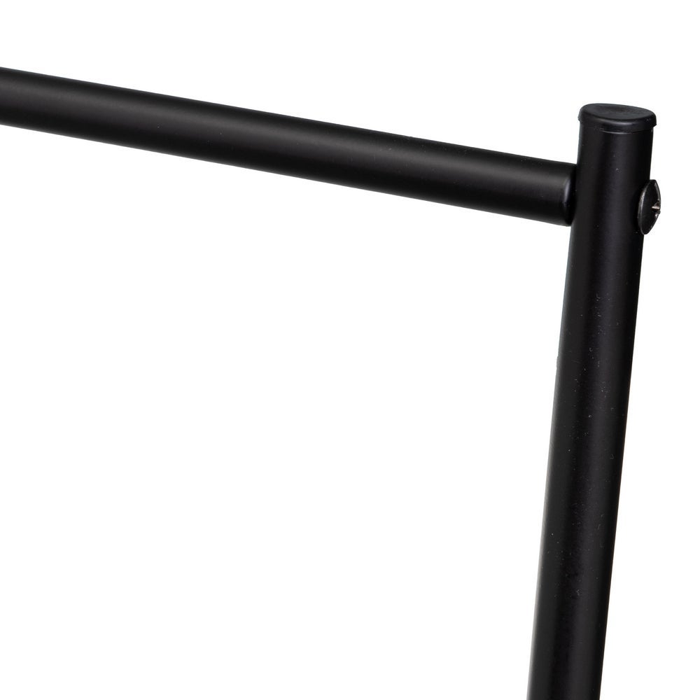 Toallero de pie moderno de 3 brazos de metal negro de 46x35x82 cm