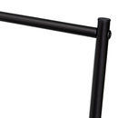 Toallero de pie moderno de 3 brazos de metal negro de 46x35x82 cm
