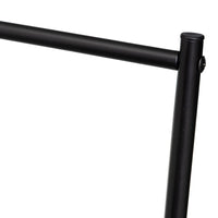 Toallero de pie moderno de 3 brazos de metal negro de 46x35x82 cm