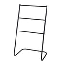 Toallero de pie moderno de 3 brazos de metal negro de 46x35x82 cm