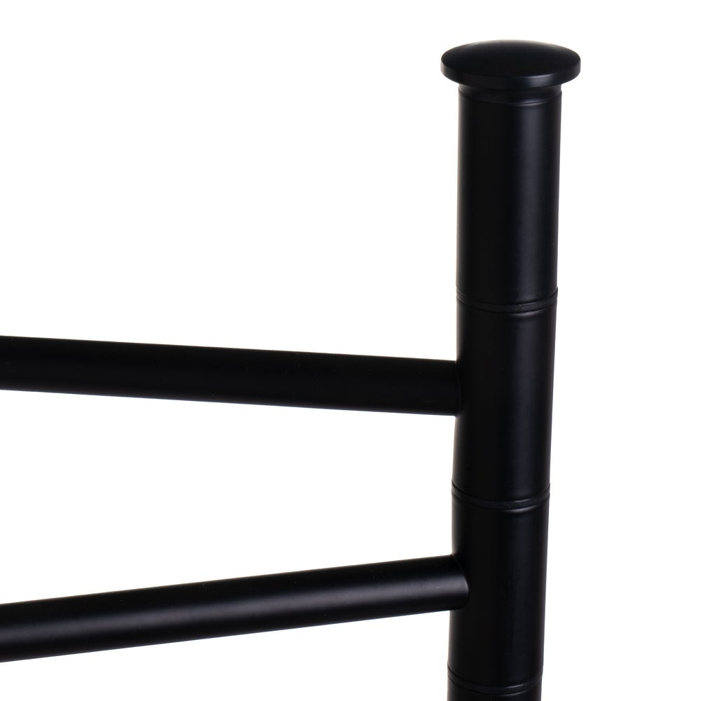 Toallero de pie con 3 brazos de metal negro de 42x22x85 cm