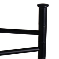 Toallero de pie con 3 brazos de metal negro de 42x22x85 cm