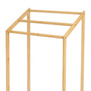 Toallero de pie con 3 brazos de bambú natural