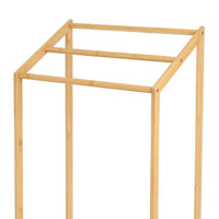 Toallero de pie con 3 brazos de bambú natural