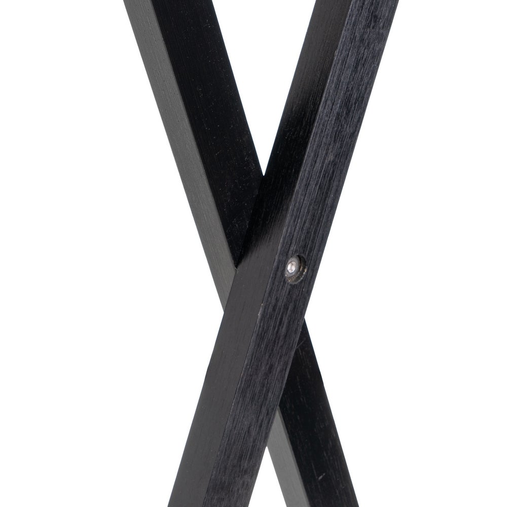 Toallero plegable de bambú natural y negro