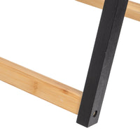 Toallero plegable de bambú natural y negro