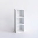 Estantería Cubo 3 estantes de tablero laminado blanco de 80x30 cm