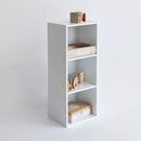 Estantería Cubo 3 estantes de tablero laminado blanco de 80x30 cm