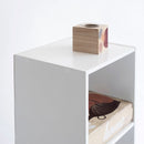 Estantería Cubo 3 estantes de tablero laminado blanco de 80x30 cm