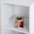 Estantería Cubo 3 estantes de tablero laminado blanco de 80x30 cm