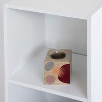 Estantería Cubo 3 estantes de tablero laminado blanco de 80x30 cm
