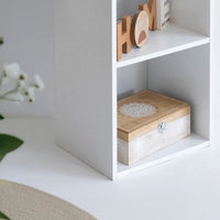 Estantería Cubo 3 estantes de tablero laminado blanco de 80x30 cm