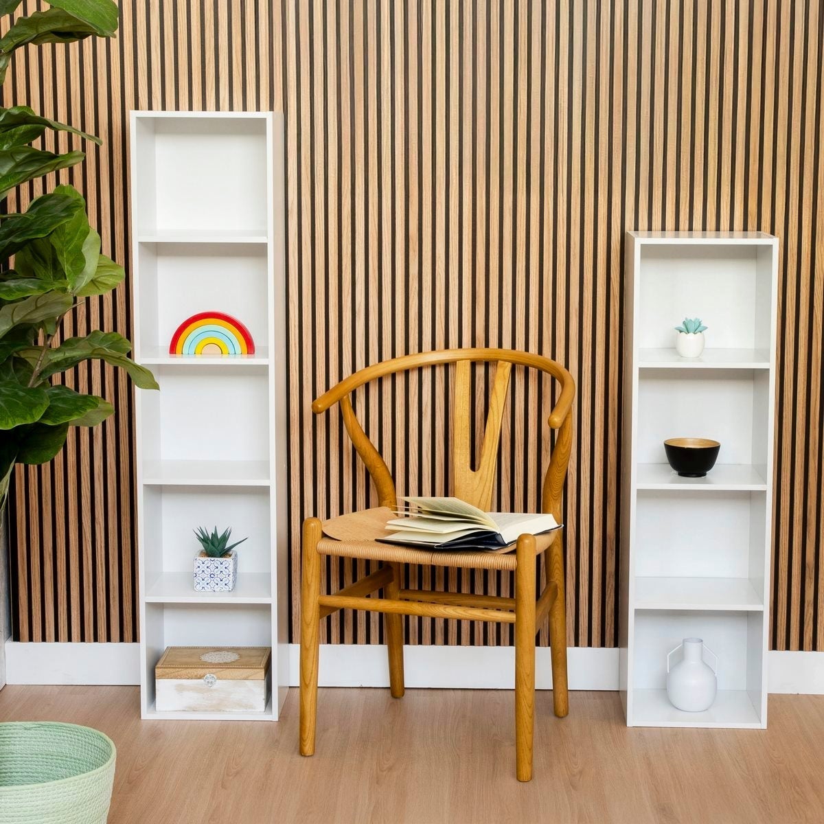 Estantería Cubo blanca 106x30 cm