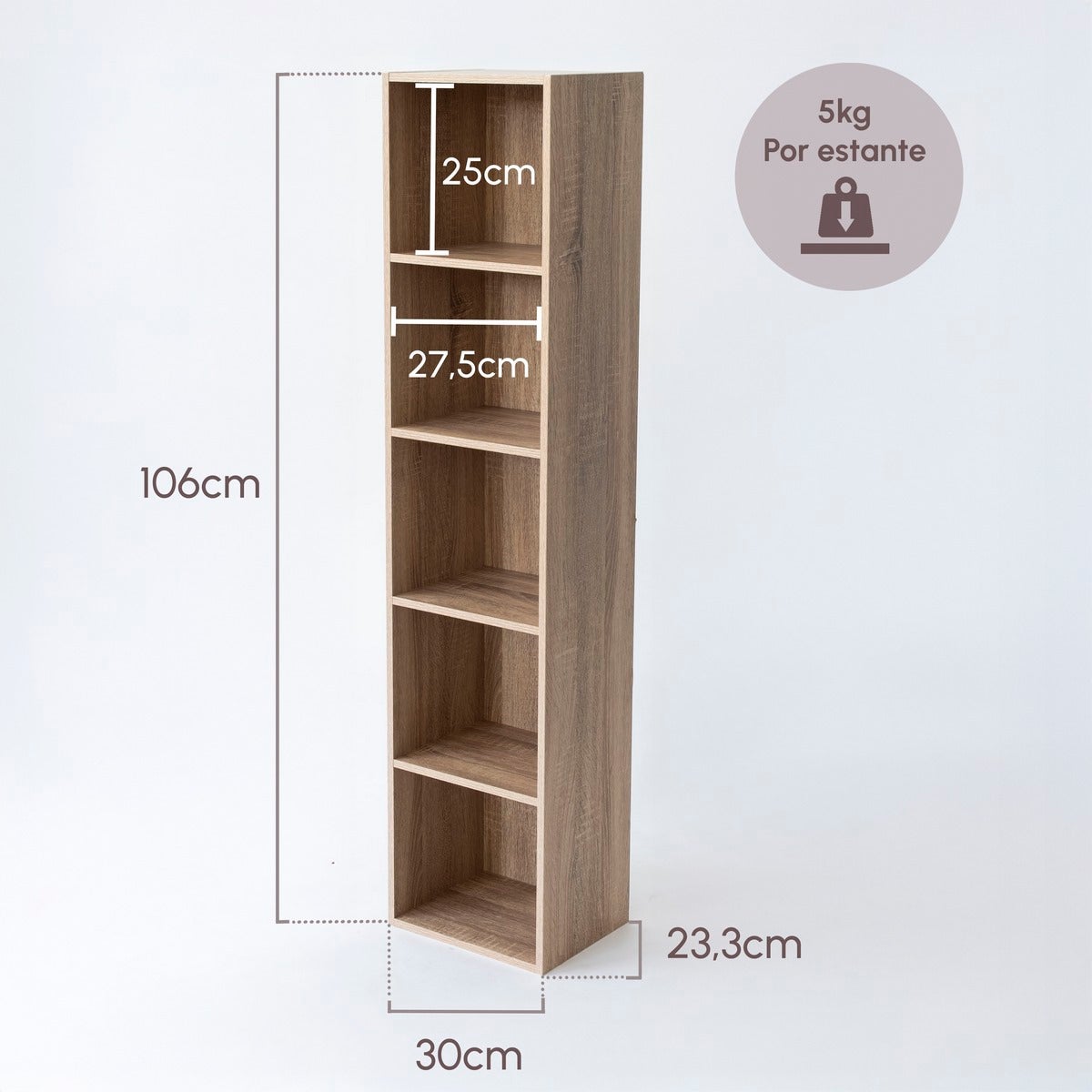 Estantería Cubo marrón