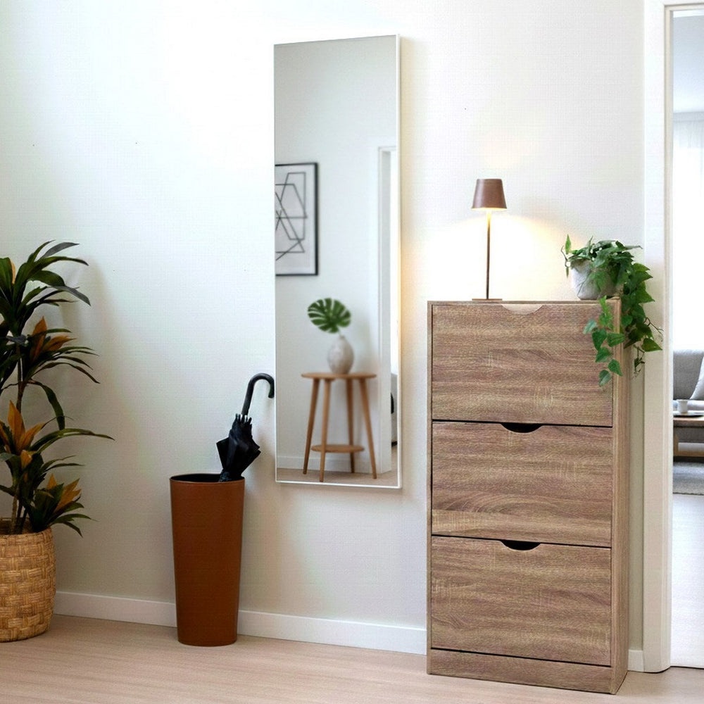 Paragüero redondo tapizado en piel vegana marrón