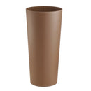 Paragüero redondo tapizado en piel vegana marrón