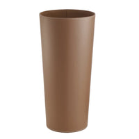 Paragüero redondo tapizado en piel vegana marrón