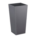 Paragüero cuadrado tapizado en piel vegana gris