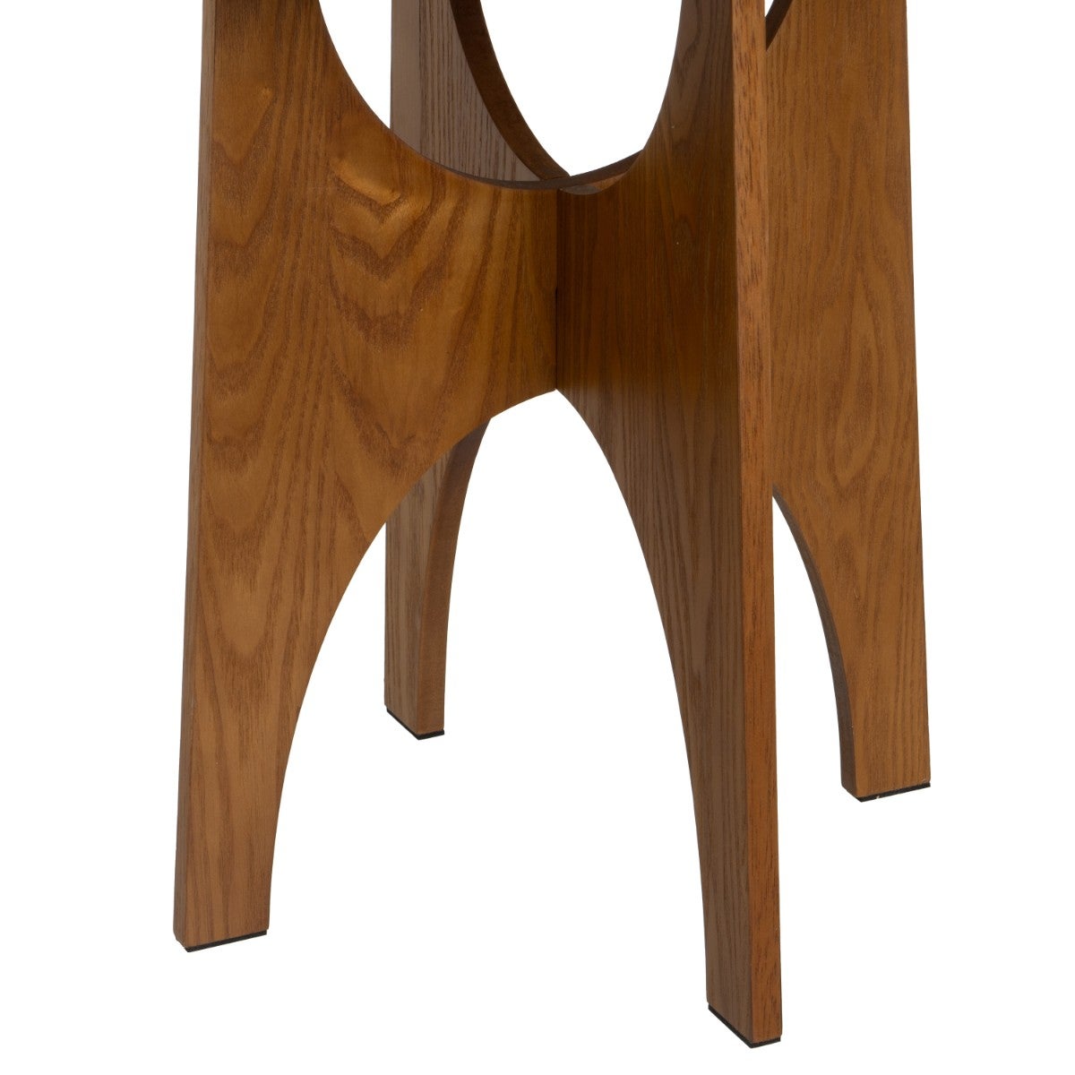 Mesa auxiliar de madera color nogal