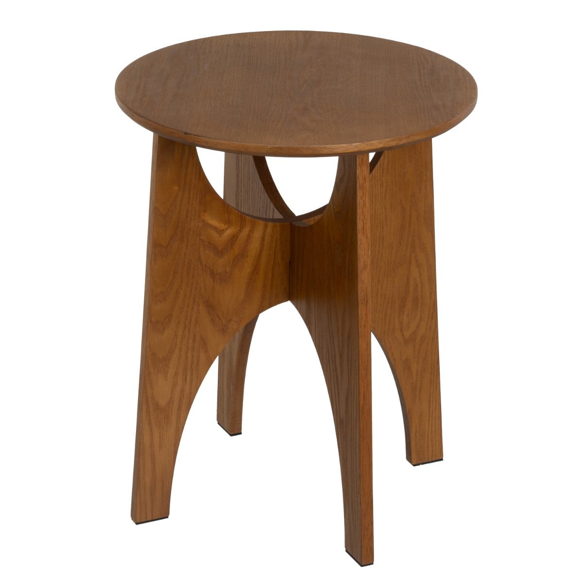 Mesa auxiliar de madera color nogal