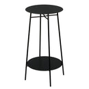 Mesa Auxiliar Metálica Negra 30x30x60 cm con Estructura Tubular