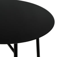 Mesa Auxiliar Metálica Negra 30x30x60 cm con Estructura Tubular