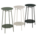 Mesa Auxiliar Metálica Negra 30x30x60 cm con Estructura Tubular