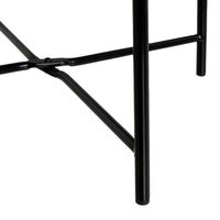 Mesa Auxiliar Metálica Negra 40x40x45 cm con Estructura Tubular