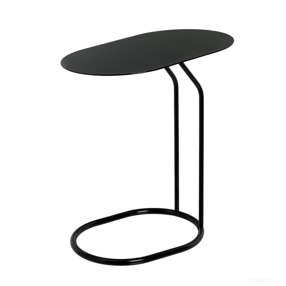 Mesa Auxiliar Lateral Metálica Negra 45x28x49 cm