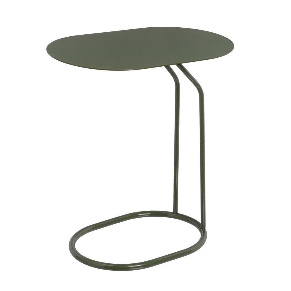 Mesa Auxiliar Lateral Metálica Verde 45x28x49 cm