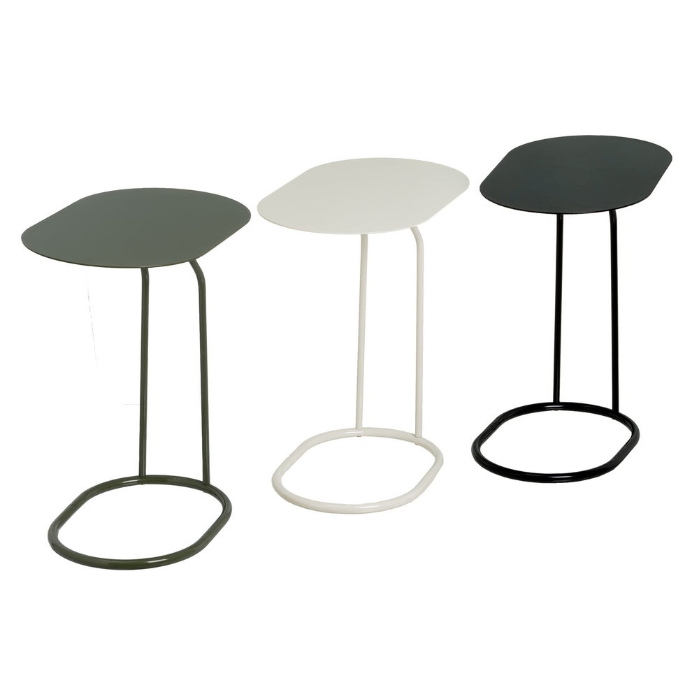 Mesa Auxiliar Lateral Metálica Verde 45x28x49 cm