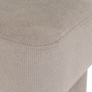 Puff cuadrado tapizado en tela beige