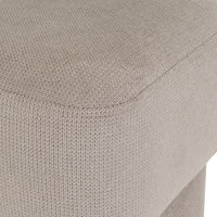 Puff cuadrado tapizado en tela beige