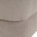 Puff cuadrado tapizado en tela beige