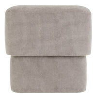 Puff cuadrado tapizado en tela beige