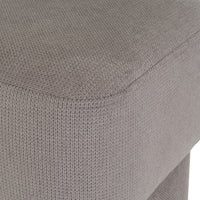 Puff cuadrado tapizado en tela gris