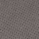 Puff cuadrado tapizado en tela gris