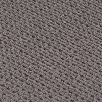 Puff cuadrado tapizado en tela gris