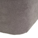 Puff cuadrado tapizado en tela gris