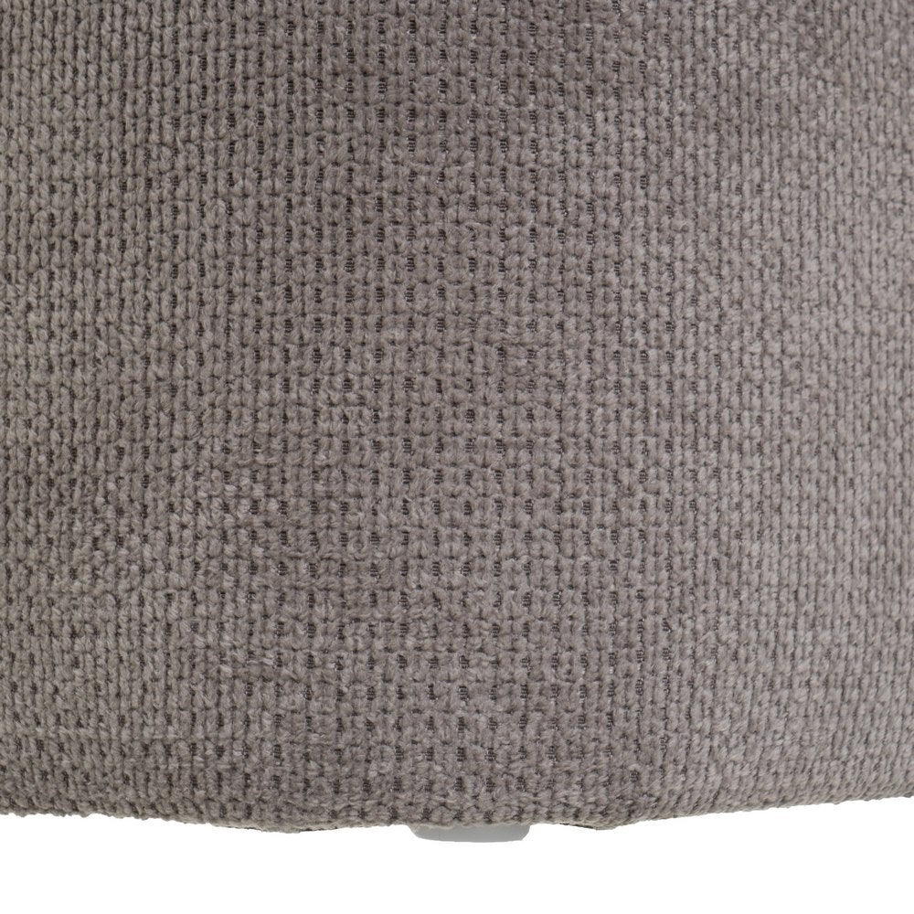 Puff cuadrado tapizado en tela gris