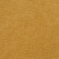 Puff redondo tapizado en tela amarillo mostaza