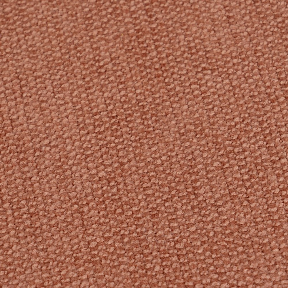 Puff redondo tapizado en tela naranja