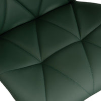 Taburete de piel natural verde giratorio y elevable