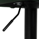 Taburete de piel natural verde giratorio y elevable