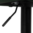 Taburete de piel natural verde giratorio y elevable