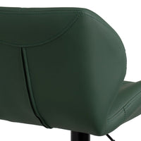 Taburete de piel natural verde giratorio y elevable